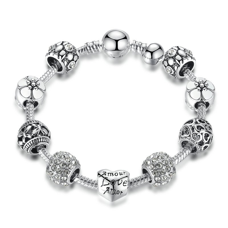 Women’s Silver Plated Charm Bracelet